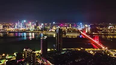 4K航拍延时南昌城市夜景全景视频的预览图